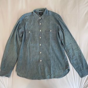 Mens Jcrew Distresses Denim Shirt